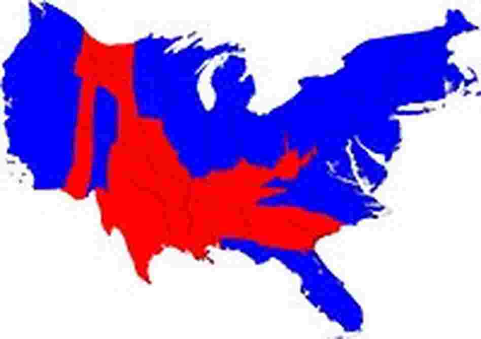 The revised Electoral College map. CREDIT: Mark Newman/University of Michigan