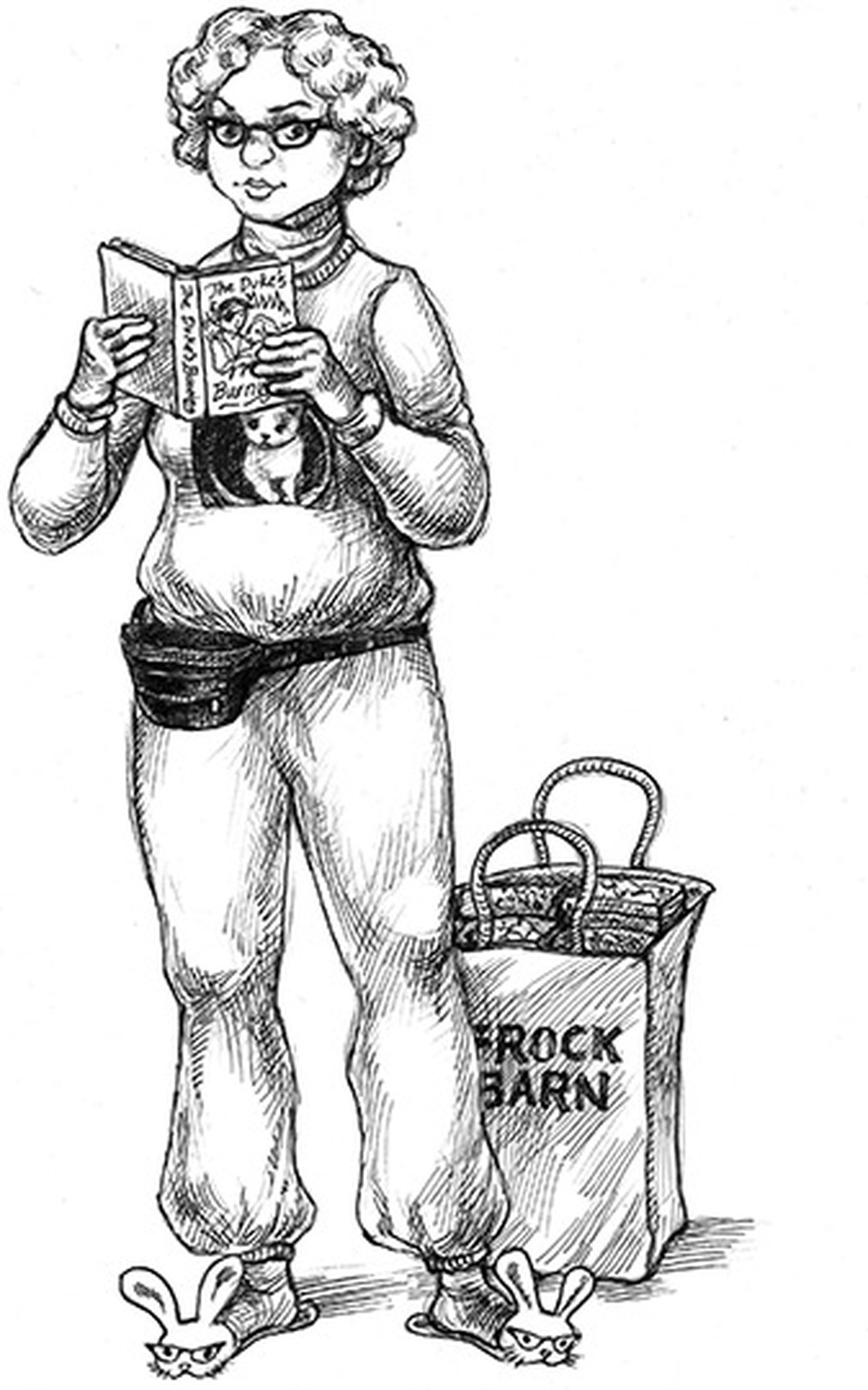 Mavis, the outdated stereotype of a frumpy cat-lady romance reader. CREDIT: Joanne Renaud