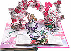 A page from Sabuda's 'Alice's Adventures in Wonderland' pop-up book