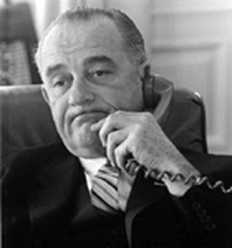President Lyndon B. Johnson on the phone President Lyndon B. Johnson on the phone