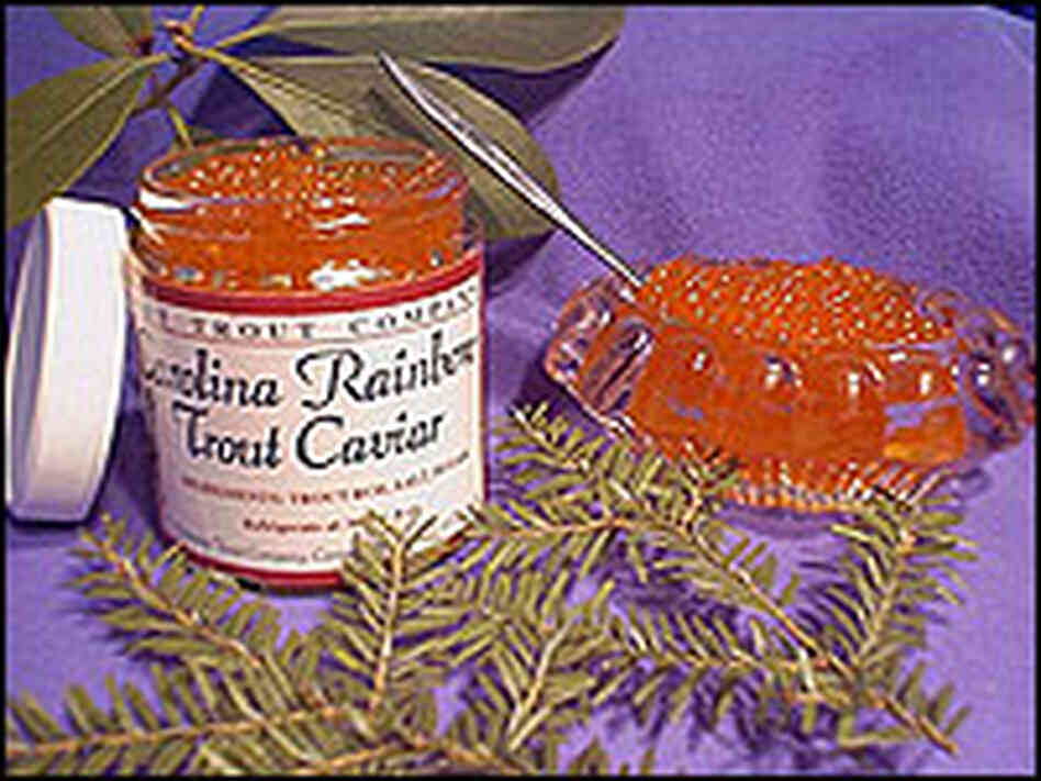 A Jar of Sunburst Rainbow Trout Caviar A Jar of Sunburst Rainbow Trout Caviar