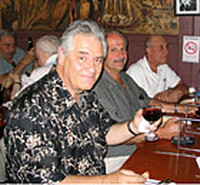 Arturo's Restaurant hosts reunion of retired police officers Frank Toscano (left), Frank Belloti and Richie Carletti.