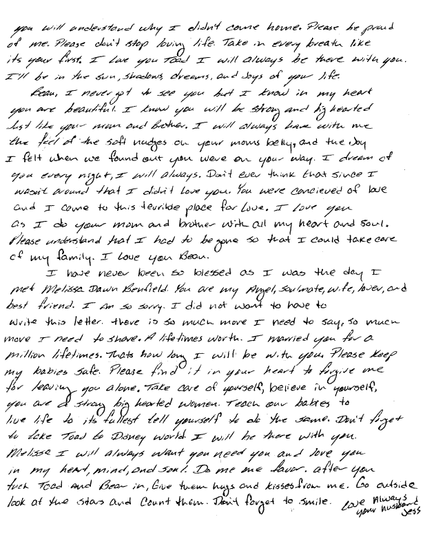 Jesse Givens' final letter