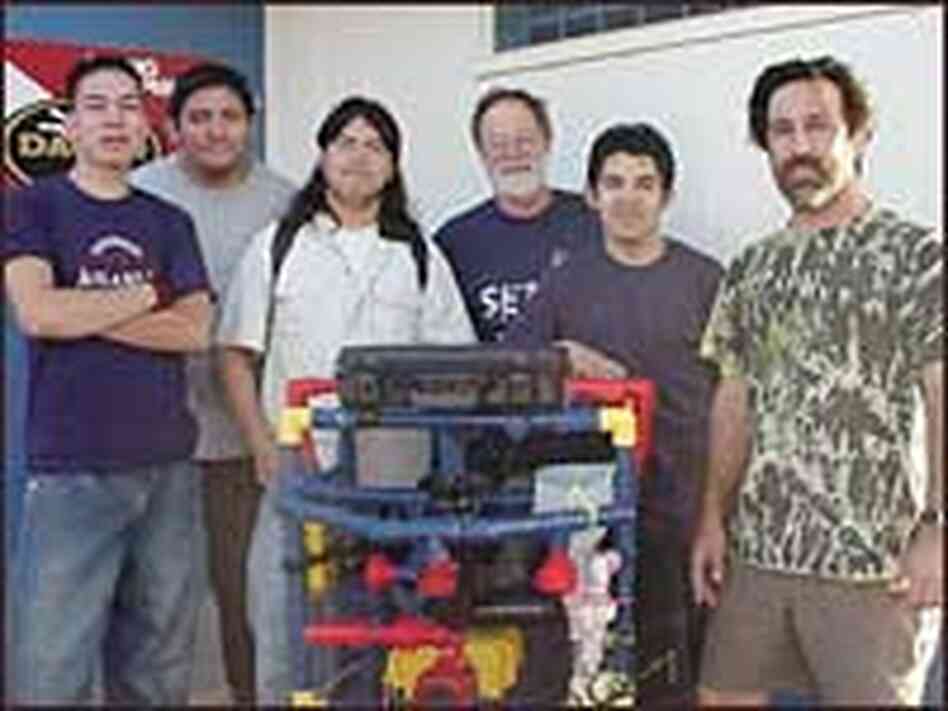 The Carl Hayden team, with their robot The Carl Hayden team, with their robot