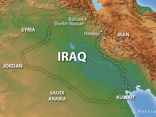 Map of northern Iraq