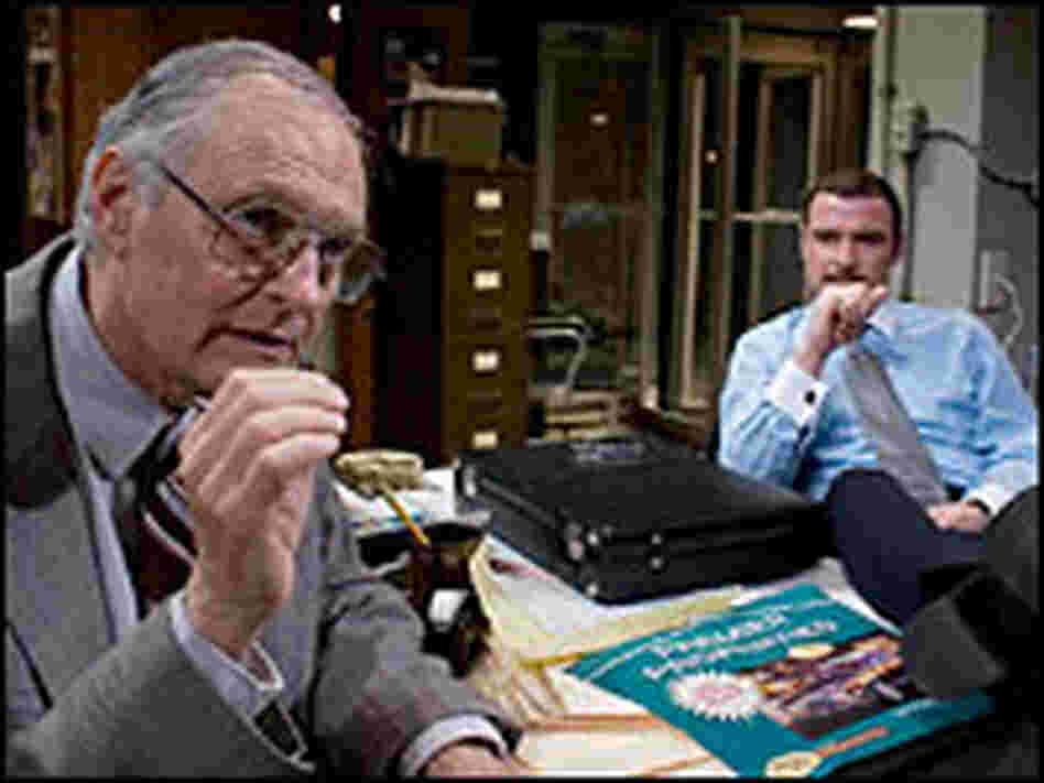 Schreiber, at right, in a scene with Alan Alda Schreiber, at right, in a scene with Alan Alda