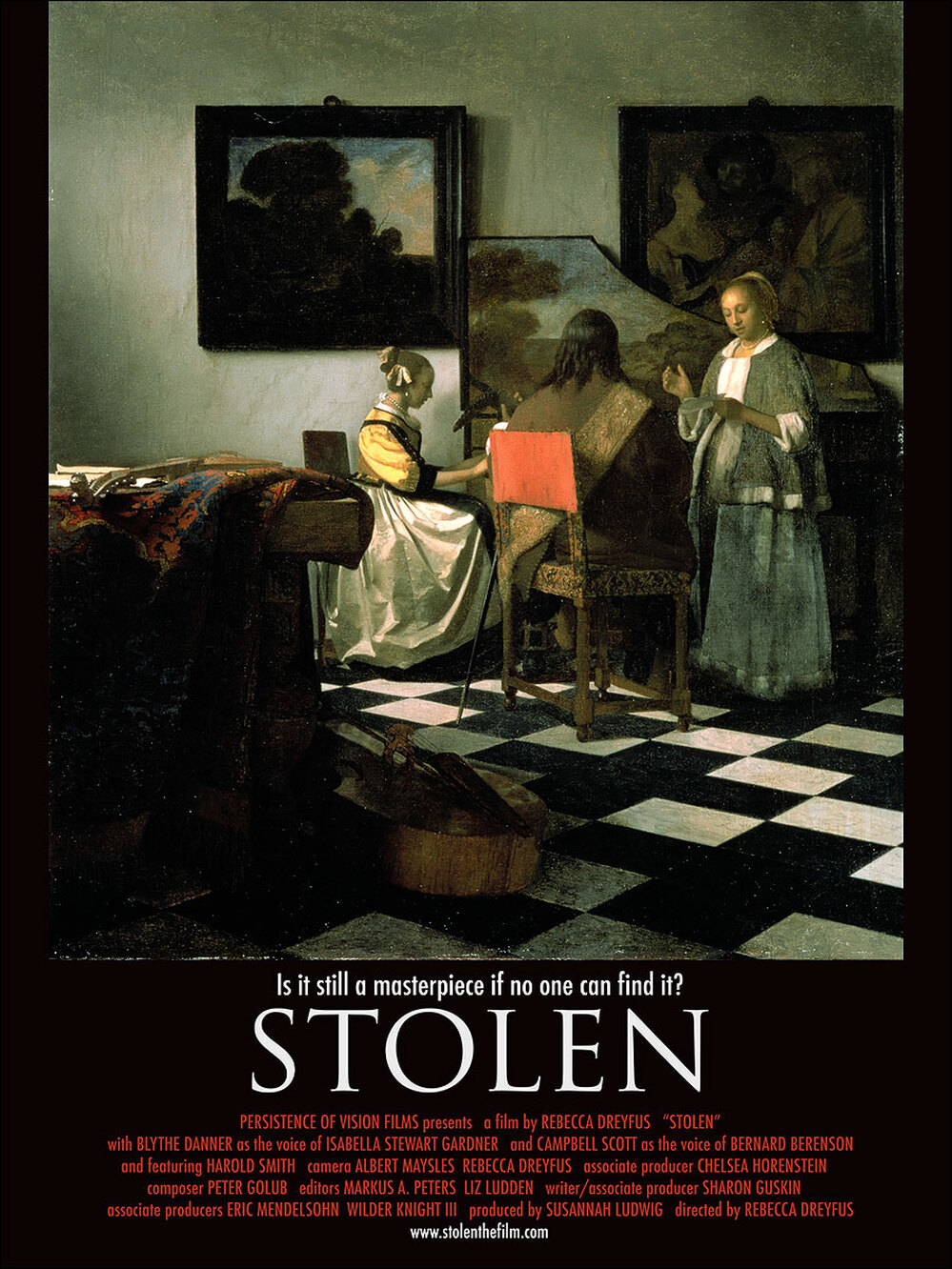 Film Poster for 'Stolen' Shows Vermeer painting 'The Concert'