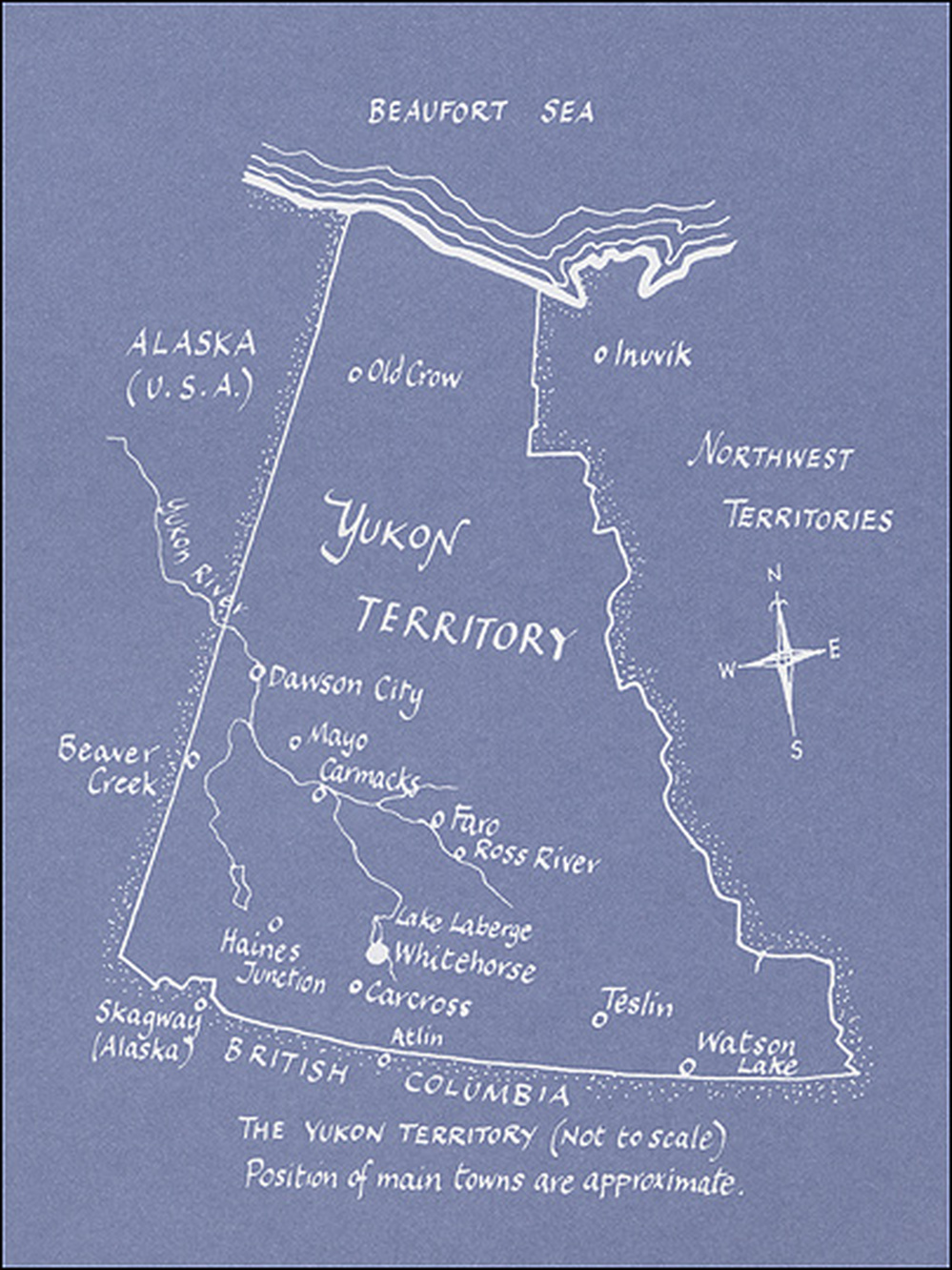 A helpful map of the Yukon serves as the back cover of the book.