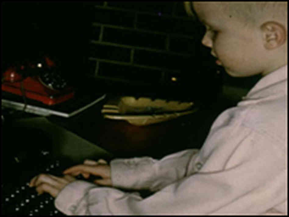 A young Bryson at his father's typewriter. A young Bryson at his father's typewriter.