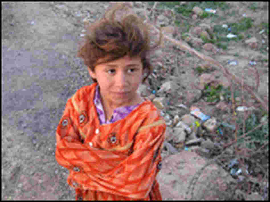 A young Iraqi girl in the country north of Baghdad. Credit: John McChesney, NPR.