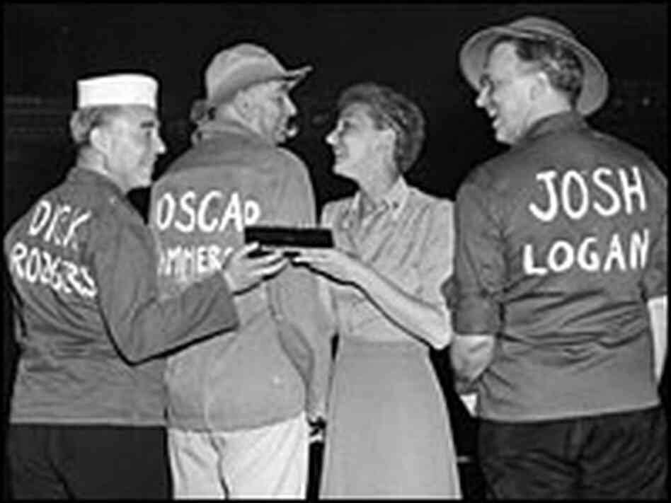 Richard Rodgers, Oscar Hammerstein II, Mary Martin and Josh Logan
