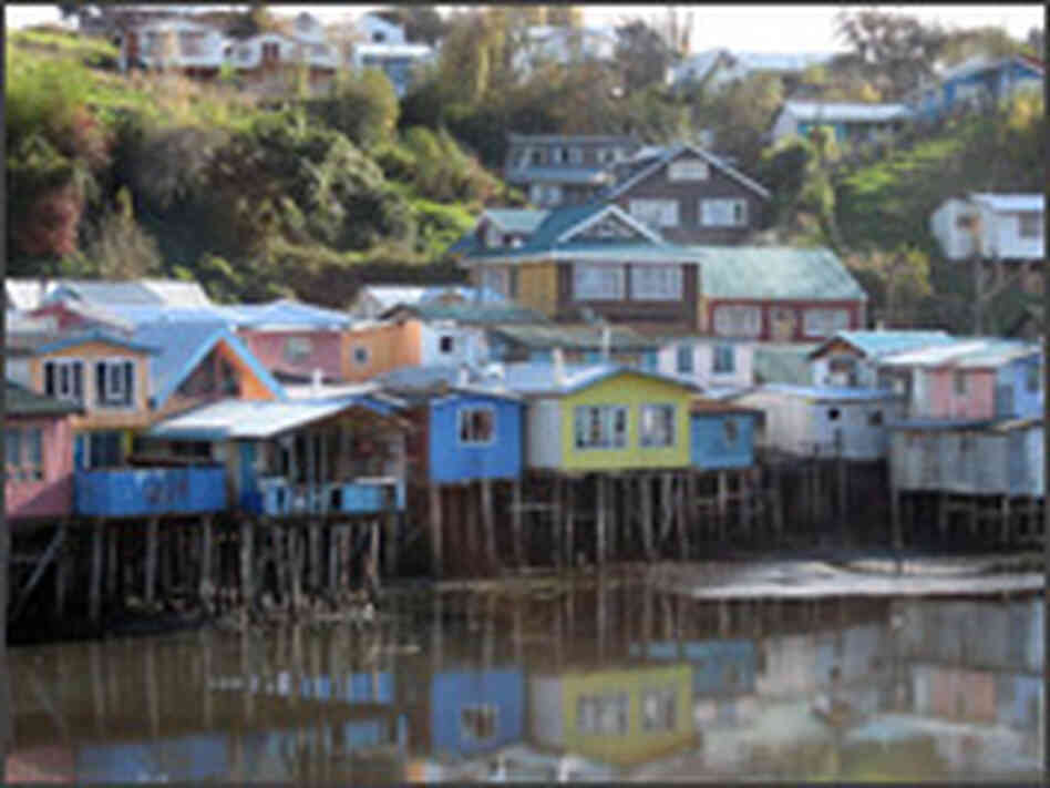 Chiloe's rustic stilt-houses, known as palofitos, accommodate the tides. Chiloe's rustic stilt-houses, known as palofitos, accommodate the tides.