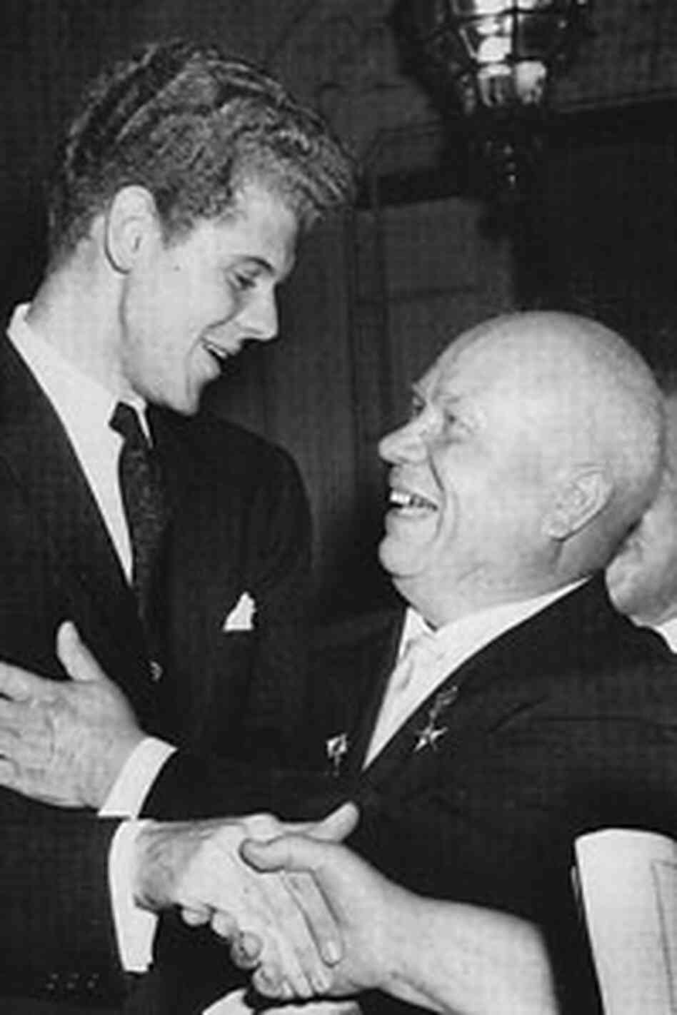 Soviet Premiere Nikita Khrushchev and pianist Van Cliburn