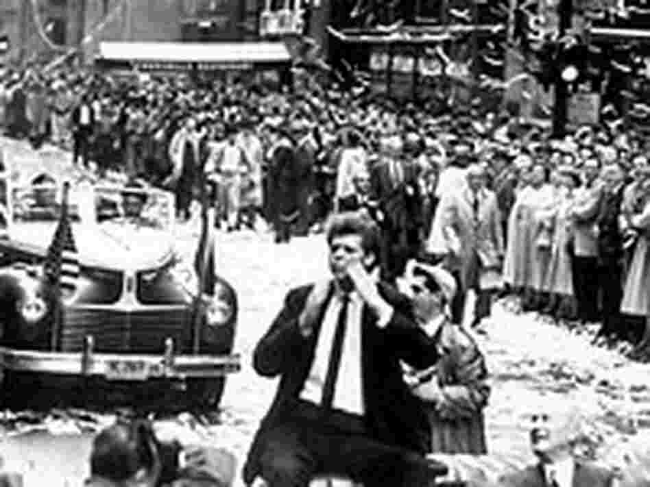 Van Cliburn at his ticker tape parade, April, 1958