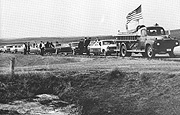 When the Wolves returned to Wolford after the game, a convoy
escorted the team to homecoming