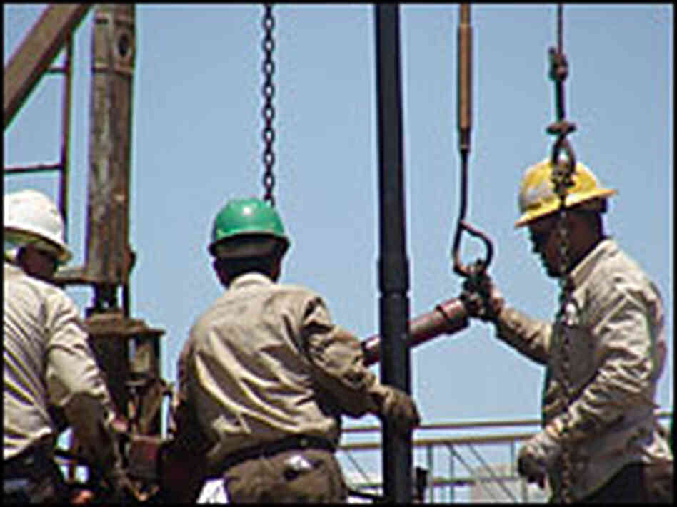 Oil workers in Midland County,Texas