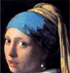 Detail from cover of Tracy Chevalier's book 'Girl With a Pearl Earring'