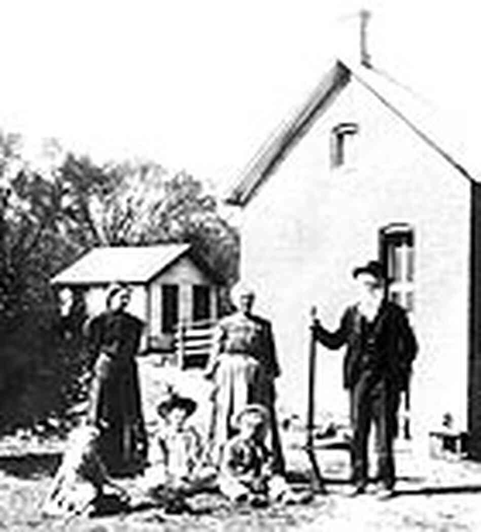 Homesteader Daniel Freeman and his family Homesteader Daniel Freeman and his family