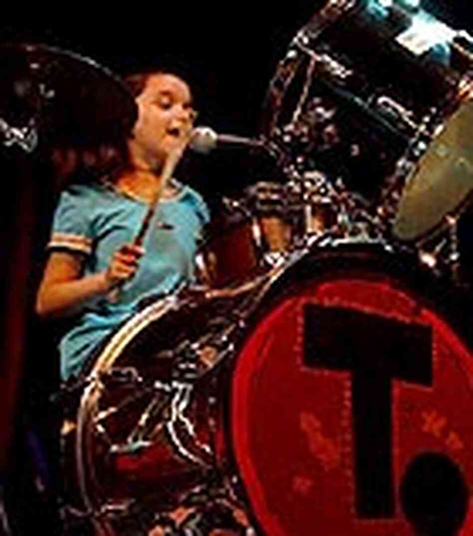 Rachel on drums Rachel on drums