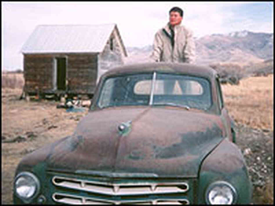 Alger Greyeyes and his truck Alger Greyeyes and his truck