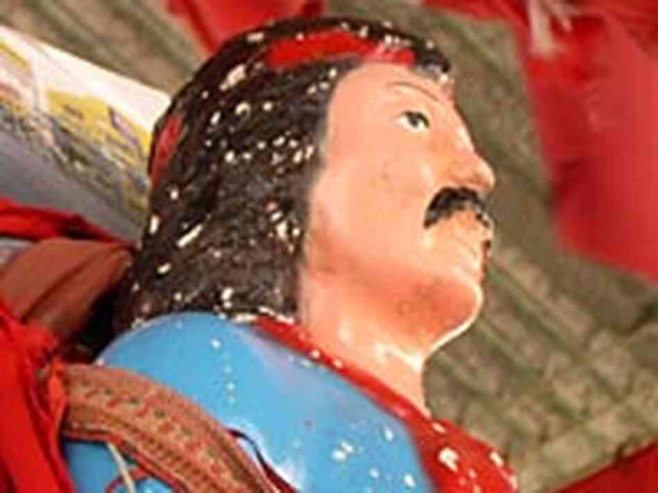 A statue of Gaucho Gil. A statue of Gaucho Gil.
