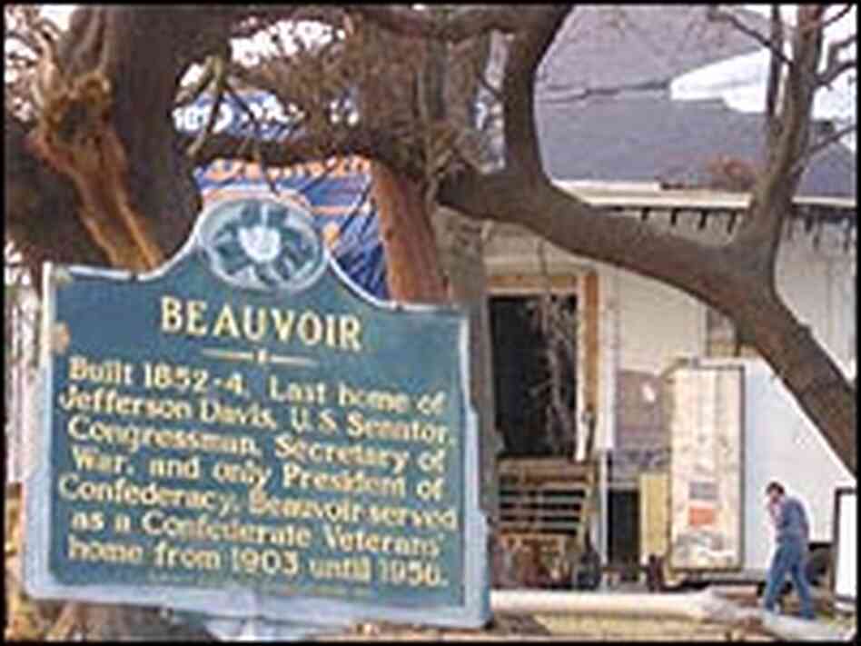 Historical marker notes that Beauvoir has been around since the 1800s. Historical marker notes that Beauvoir has been around since the 1800s.