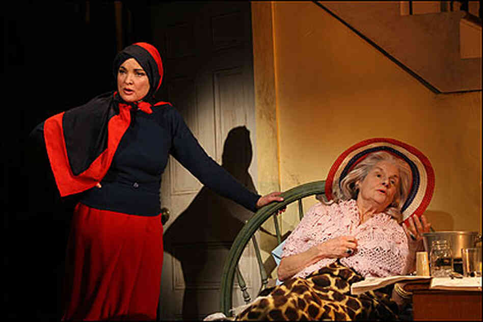 Christine Ebersole, in a bathing costume, with Mary Louise Wilson. Christine Ebersole, in a bathing costume, with Mary Louise Wilson.