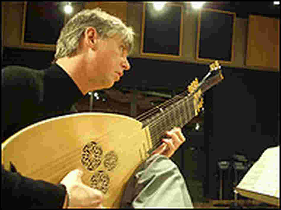 Rolf Lislevand plays the theorboe in NPR's Studio 4A.