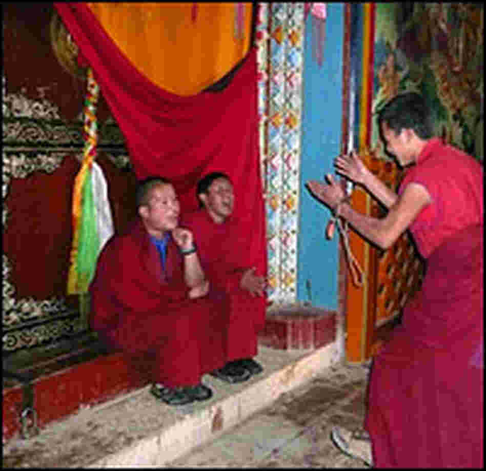 Young monks at the Songzanling monastery.