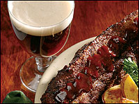 Photo of beer and food