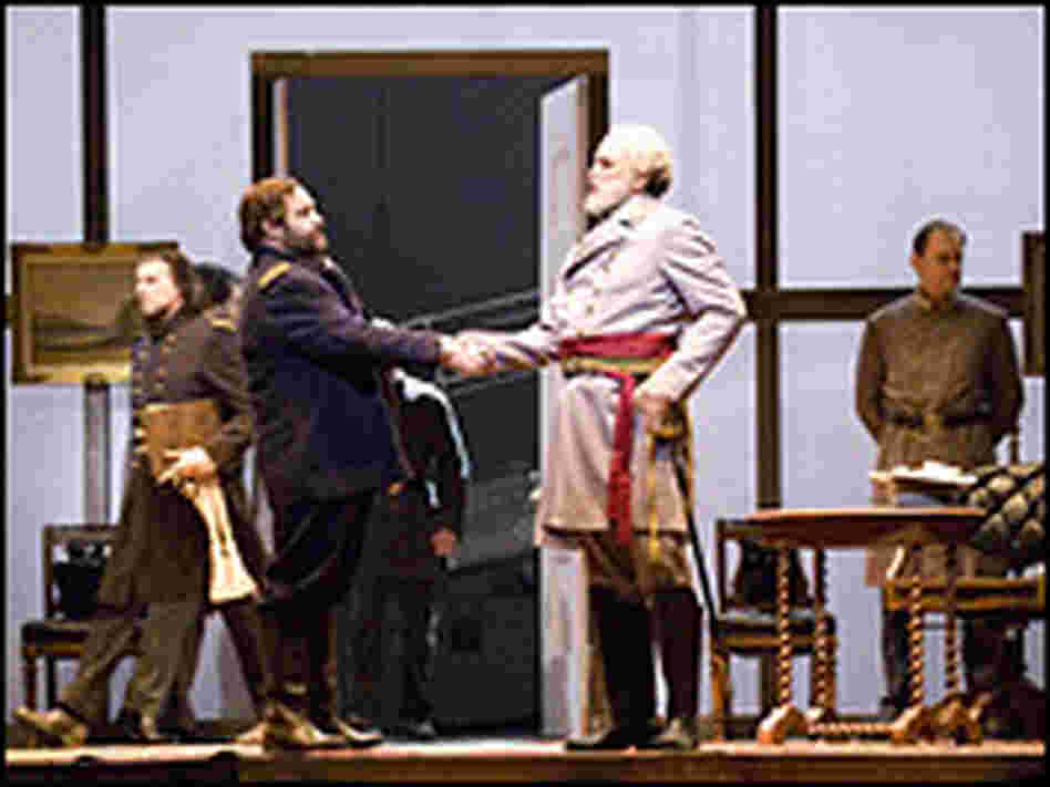 Ulysses S. Grant (Andrew Shore) and Robert E. Lee (Dwayne Croft)