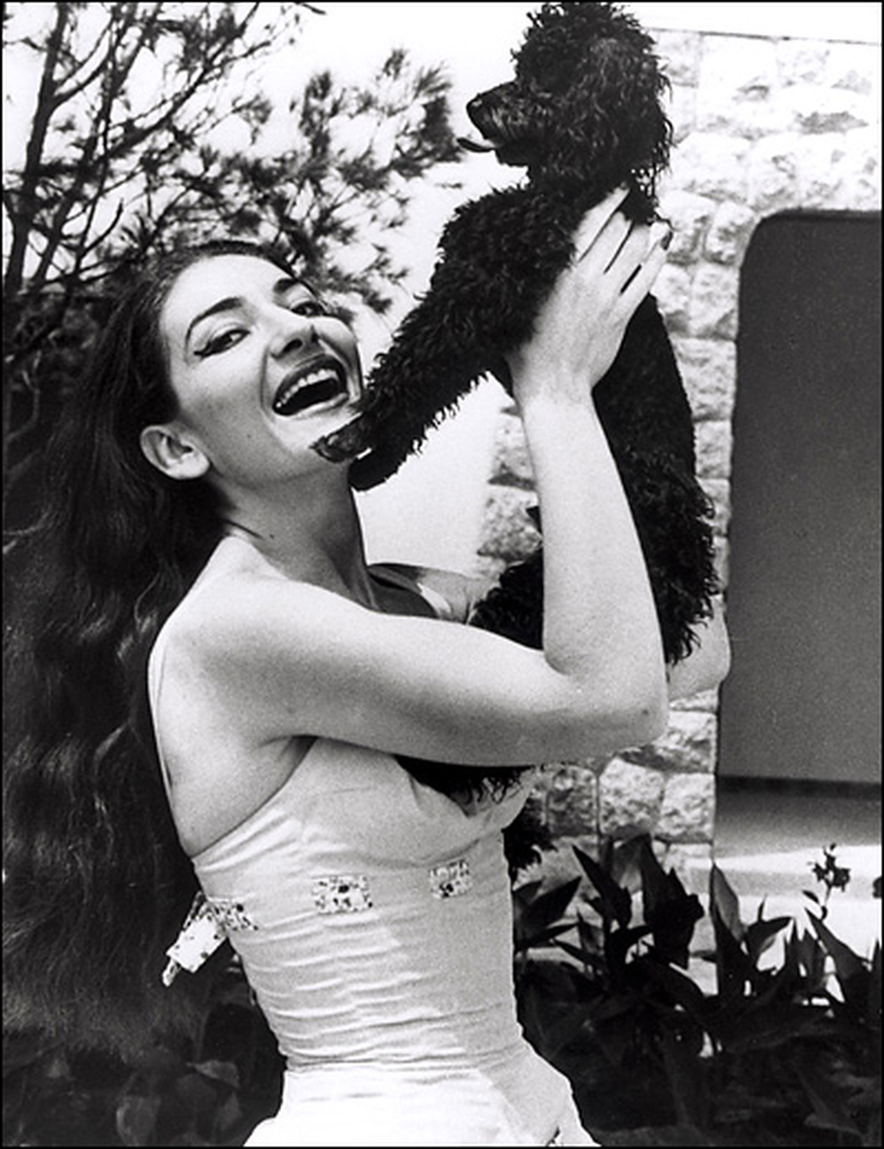 Calas with her dog