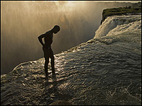 Swimming in Victoria Falls