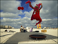 Model on South Beach, Miami