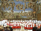 The interior of the Sistine Chapel The interior of the Sistine Chapel