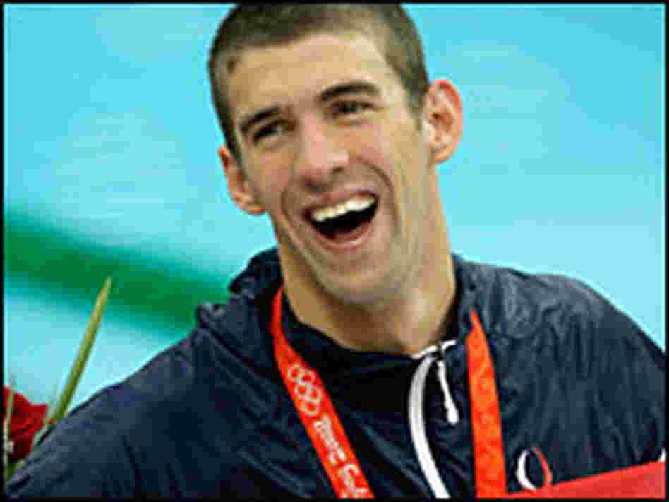 Michael Phelps celebrates after winning his eighth gold medal at the Beijing Olympics. Michael Phelps celebrates after winning his eighth gold medal at the Beijing Olympics.