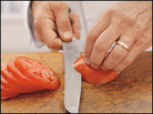 Norman Weinstein shows his knife skills. Courtesy Stewart, Tabori and Chang Norman Weinstein shows his knife skills. Courtesy Stewart, Tabori and Chang