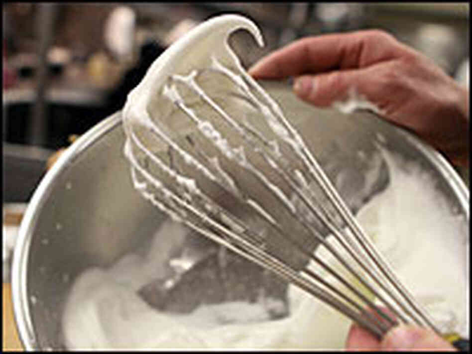 Stiffened egg whites