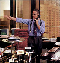 Michael Douglas as Gordon Gekko.
