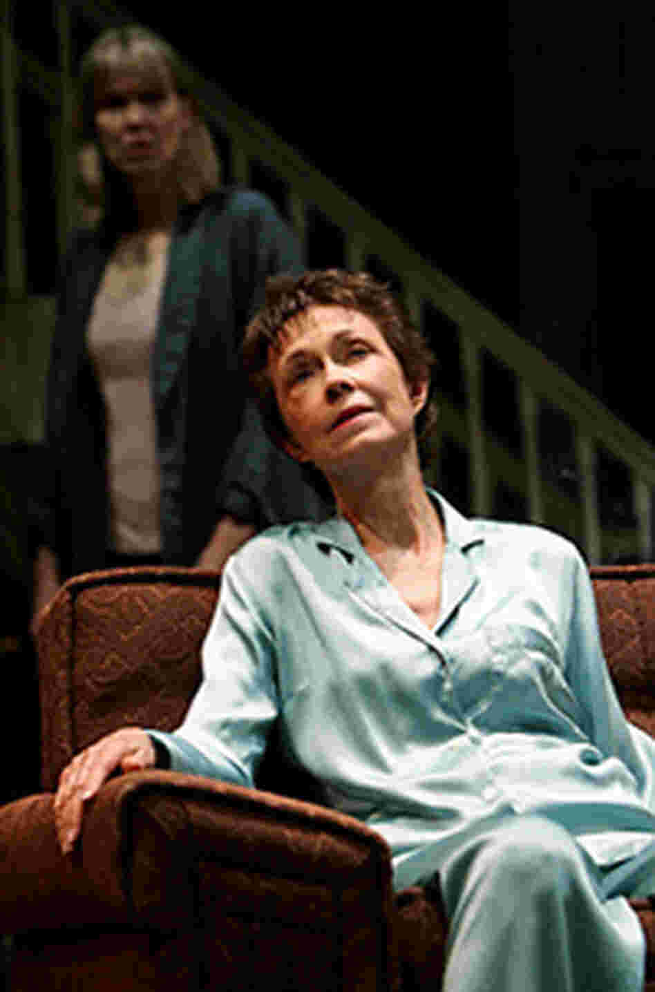 Deanna Dunagan sits on a sofa; Amy Morton hovers in the background Deanna Dunagan sits on a sofa; Amy Morton hovers in the background