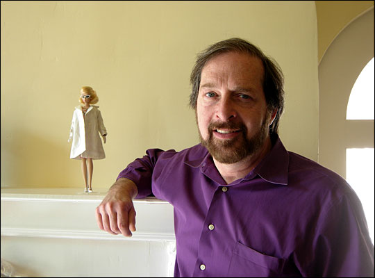 Barbie collector Joe Blitman with friend