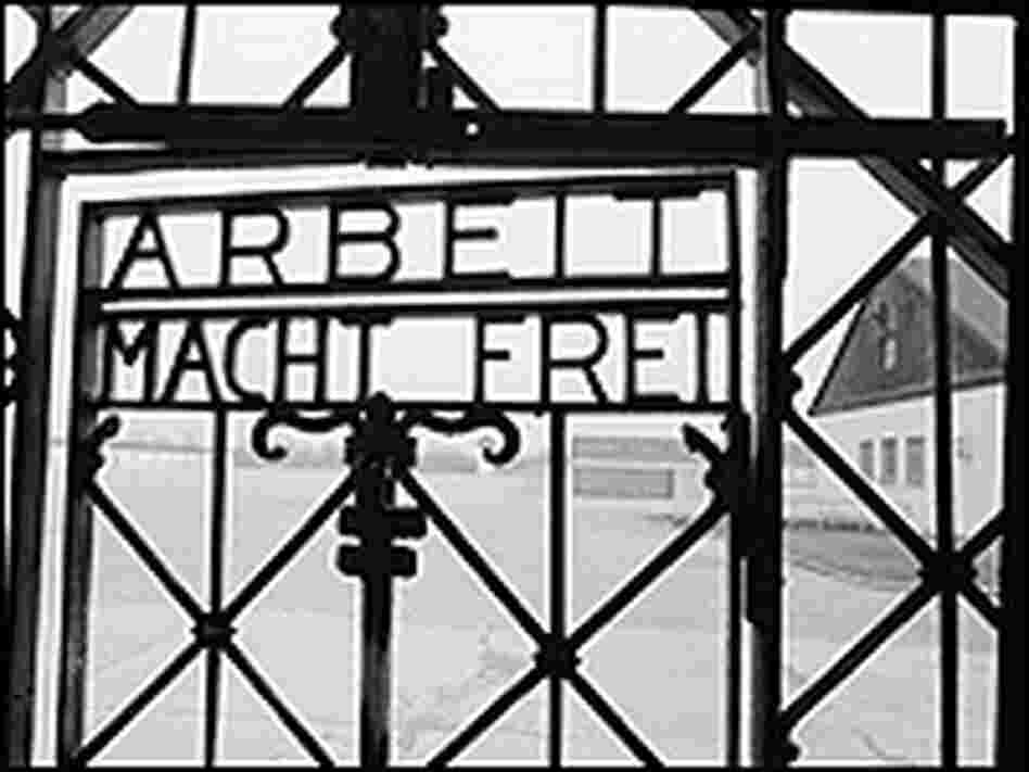 The gate at Dachau concentration camp