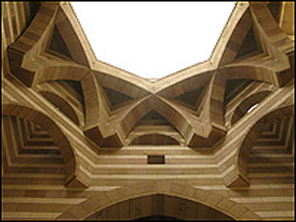 Near the entrance, architects built a dome modeled after the Great Mosque in Cordoba, Spain.