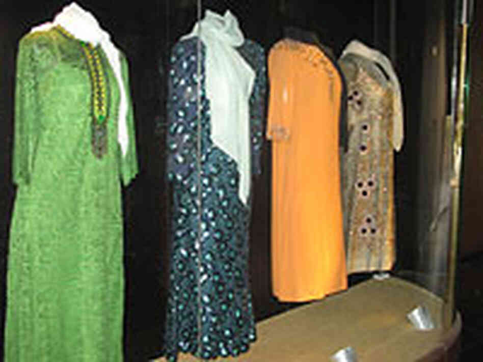 Dresses on display at the Umm Kulthum Museum in Cairo