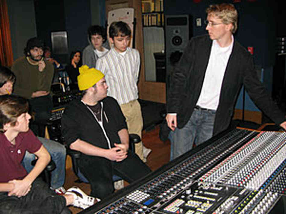 Jim Anderson leads class at the Clive Davis School. Jim Anderson leads class at the Clive Davis School.