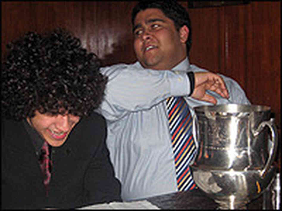 Robert Ramaswamy (left) and Saurish Bhattacharjee, members of The Society of Orpheus and Bacchus.