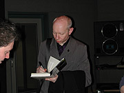 Joe Jackson signs autographs for his fans at NPR