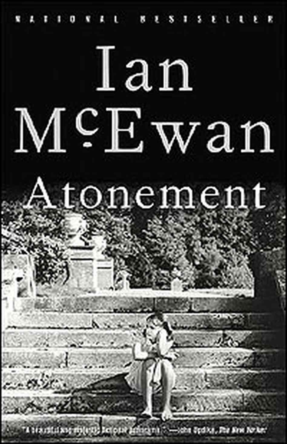 Cover of Ian McEwan's 'Atonement' shows a young girl sitting on some steps. Cover of Ian McEwan's 'Atonement' shows a young girl sitting on some steps.