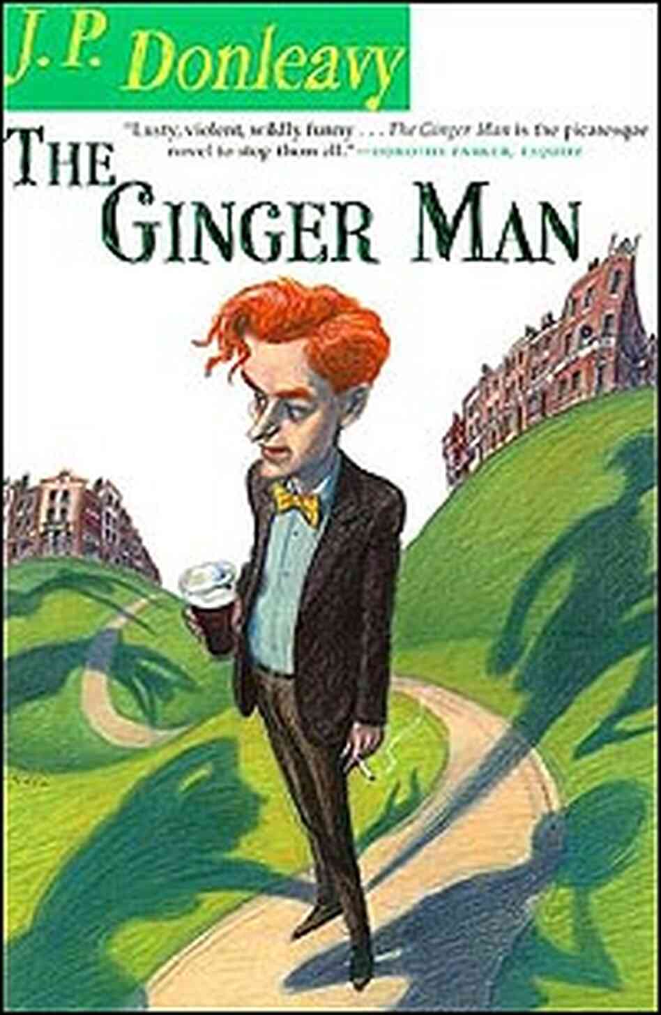 Cover of J.P. Donleavy's 'Ginger Man' shows cartoon of central character. Cover of J.P. Donleavy's 'Ginger Man' shows cartoon of central character.