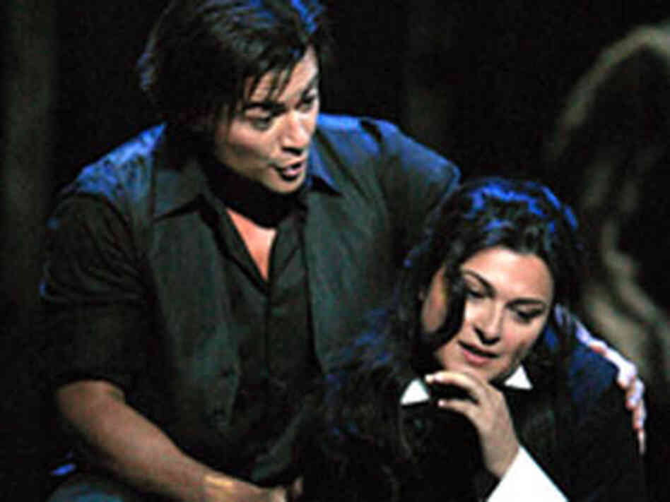 Vittorio Grigolo and Adriana Damato in 'La Boheme' Vittorio Grigolo and Adriana Damato in 'La Boheme'